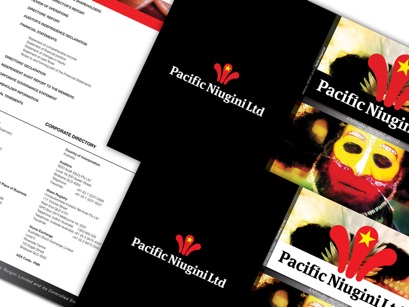 Corporate Designs and layouts for Pacific Niugini. Work for Pacific Niugini.